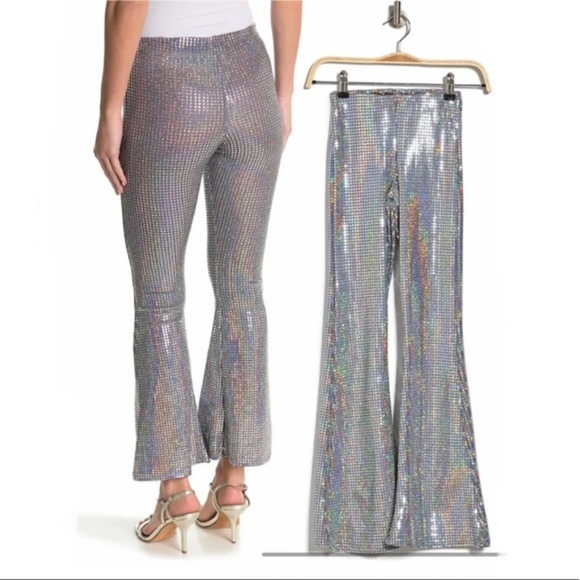 Topshop | Pants u0026 Jumpsuits | Topshop Petite Sequin Flare Pants | Poshmark
